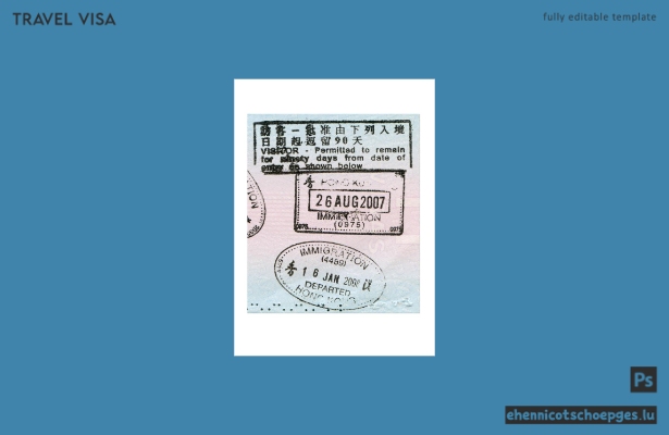 Beispielvorschau für Visastempel für Hongkong